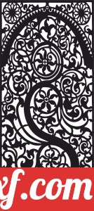 decorative wall screen door floral partition panel pattern