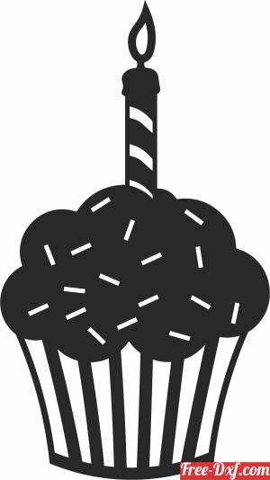 download birthday cupcake clipart free ready for cut