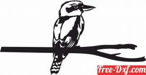 download Bird on branche robin silhouette free ready for cut
