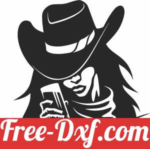 western cowgirl clipart