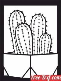 download potted cactus plant home decor free ready for cut