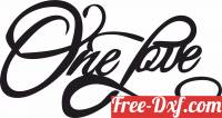 download one love sign free ready for cut