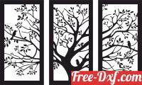 download tree panels wall art free ready for cut