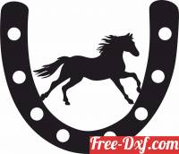 download horseshoe sign art free ready for cut
