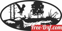 download eagle scene forest art free ready for cut