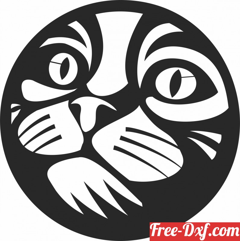 Download cute Cat wall decor 0jvN1 High quality free Dxf files, S