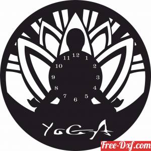 download yoga wall clock free ready for cut
