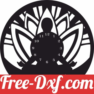 yoga wall clock