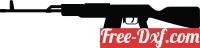 download AK-47 Rifle Silhouette free ready for cut