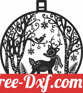 christmas deer ornament