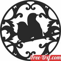 download decorative decor with birds free ready for cut