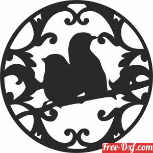 download decorative decor with birds free ready for cut