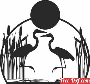 download heron couple scene free ready for cut
