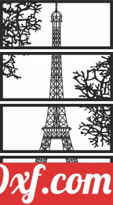 Paris eiffel tower panels wall decor