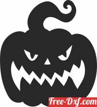 download scary pumkin halloween art free ready for cut