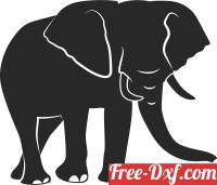 download Elephant Silhouette Vector Illustration free ready for cut