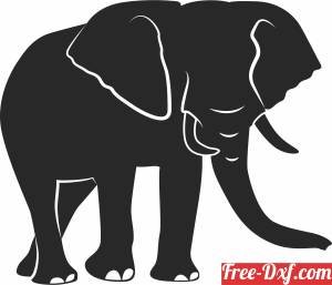 download Elephant Silhouette Vector Illustration free ready for cut