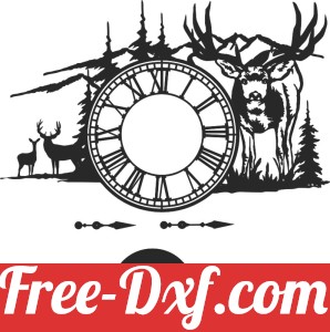 amazing romanian wall clock buck deer scene