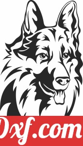 German Shepherd Dog stencil