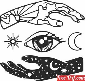 Download sky eye sun moon space 1I59f High quality free Dxf files