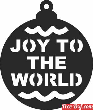 download joy the world Christmas decor tree free ready for cut