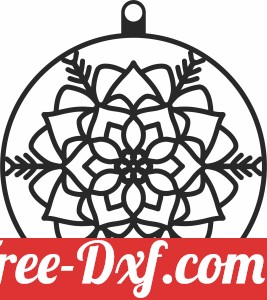 Snowflakes Christmas mandala ball ornament