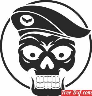 download Skull soldier art free ready for cut