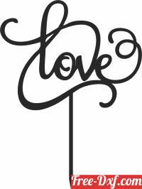 download love cake topper free ready for cut