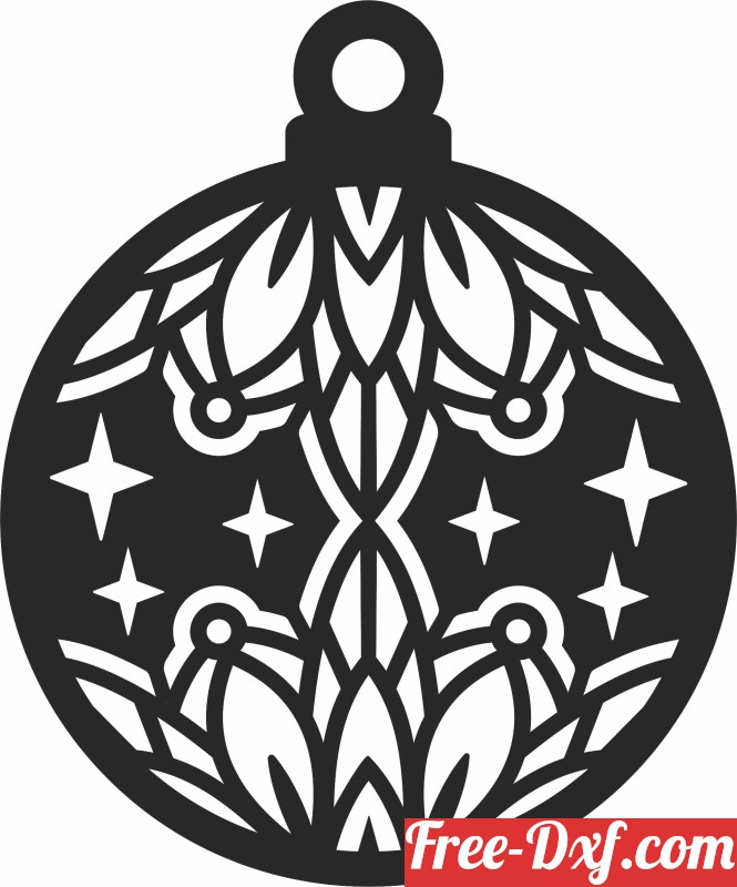 Download christmas ornament 1WYPU High quality free Dxf files, Sv