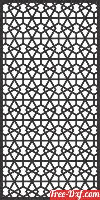 download door pattern decorative screen wall free ready for cut