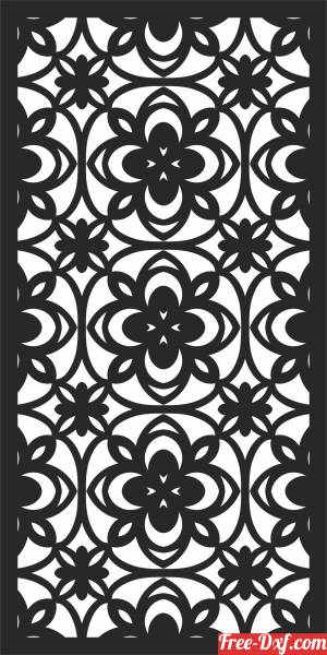 download door decorative pattern wall screen free ready for cut