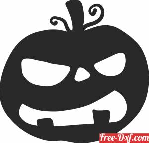 download Scary Pumpkin for halloween free ready for cut