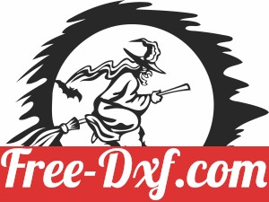 Witch Riding a Broom clipart