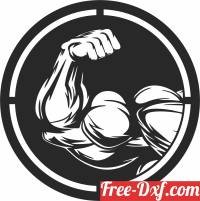 download bicep muscle bodybuilding clipart free ready for cut