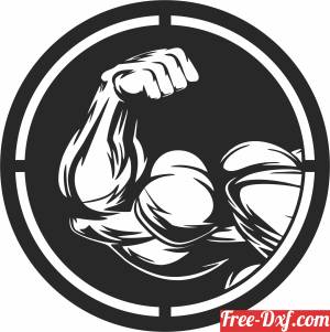 download bicep muscle bodybuilding clipart free ready for cut
