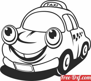 download cartoon taxi free ready for cut