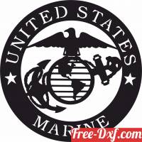 download United states Marine logo free ready for cut