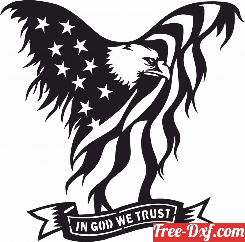 in god we trust flag svg