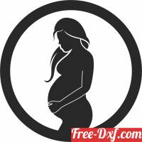 download Pregnant Woman silhouette free ready for cut