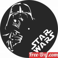 download star wars wall vinyl clock free ready for cut
