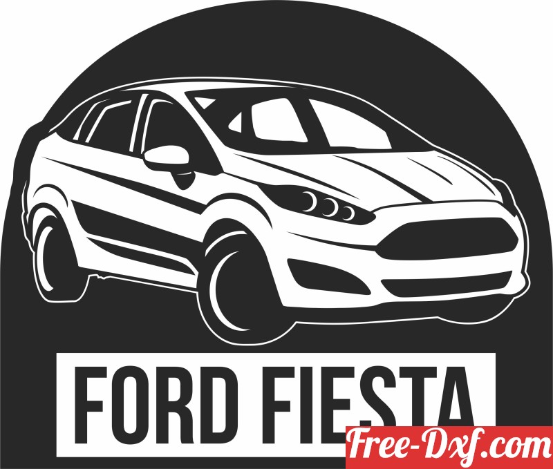 Download Ford fiesta car logo 2530E High quality free Dxf files,