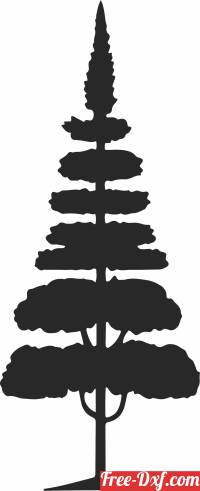 download pine Tree vector Silhouette free ready for cut