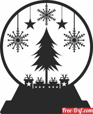 download tree Globe merry christmas free ready for cut