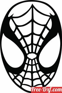 download Spiderman face girf for kids free ready for cut