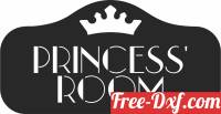 download princess room wall sign free ready for cut