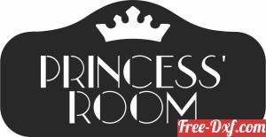 download princess room wall sign free ready for cut