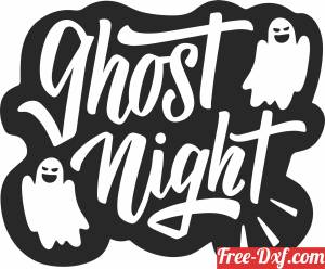 download Night Ghost Halloween clipart free ready for cut