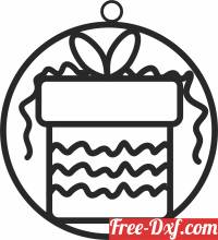 download christmas gift ornaments free ready for cut