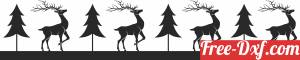 download christmas deer trees free ready for cut