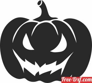 download scary pumkin halloween art free ready for cut